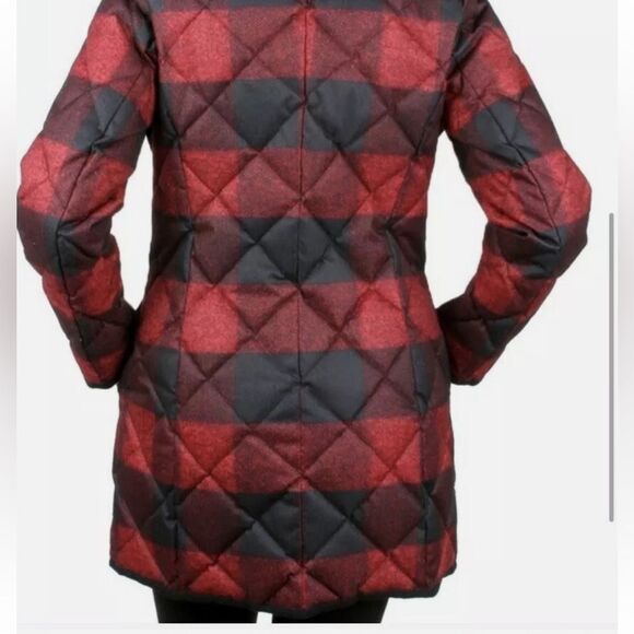 Pendleton Buffalo Check Collared Quilted Mid Length Down Coat EUC! - Picture 2 of 14